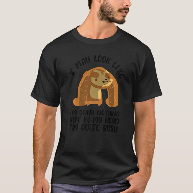 Camiseta Funny Lazy Sloth People Sarcasm Sarcastic Saying M (Frente)