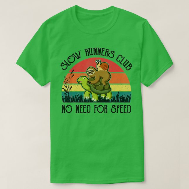 Camiseta Funny Lazy Sloth  Snail Riding Turtle Slow Runners (Frente do Design)