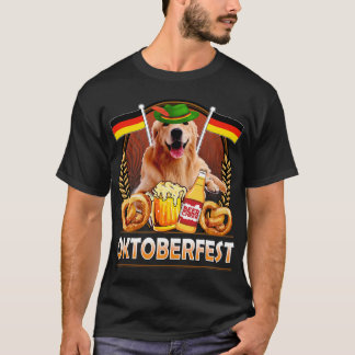 Camiseta Funny Lederhosen Ouro Retriever Dog Alemanha Bande
