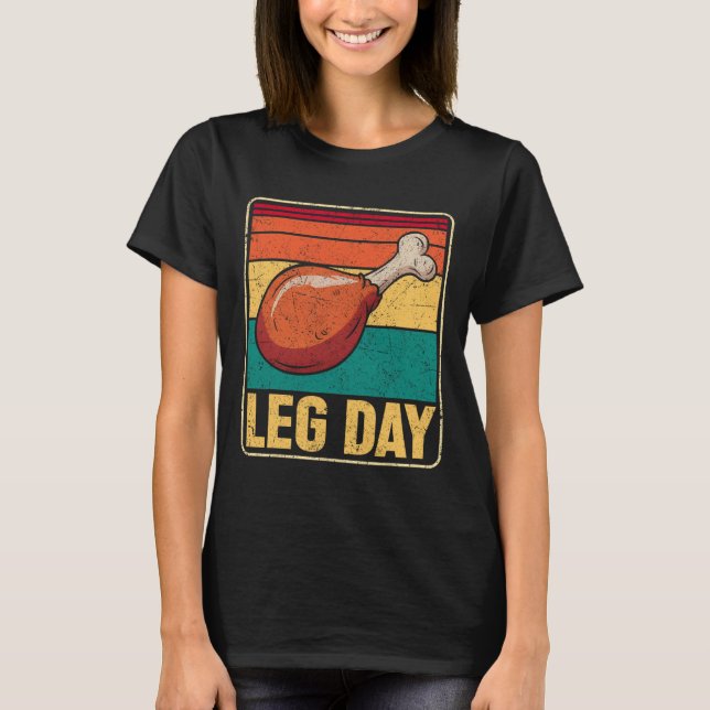 Camiseta Funny Leg Day Costume Turkey Day Pilgrim Thanksgiv (Frente)