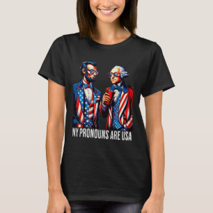 Camiseta Funny Lincoln Washington 4 de julho Patriótico Pro