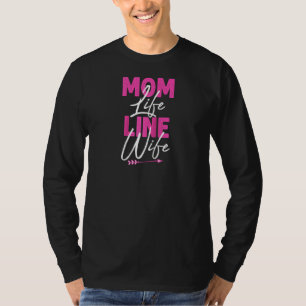 Camiseta Funny Lineman Esposa Lineman Lover Mulheres Mãe Li