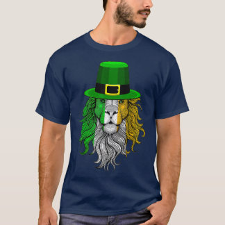 Camiseta Funny Lion Ireland flag , Irish Lion Hat