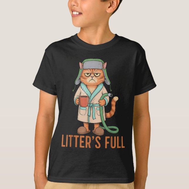 Camiseta Funny Litter’s Full Cat Parody Cute Cat Lover Chri (Frente)