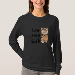 Camiseta Funny Live Love Latido Yorkshire Terrier Dog E Pup