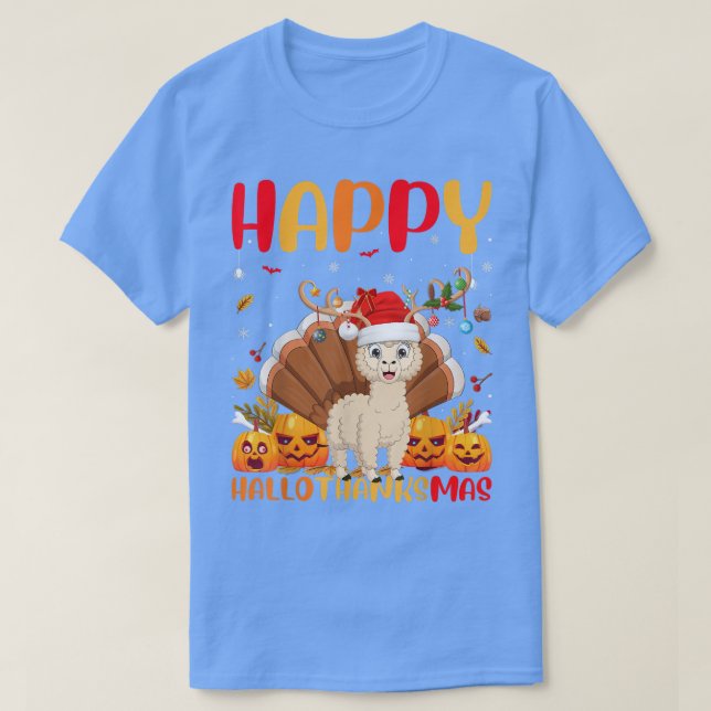 Camiseta Funny Llama Animal Lover Happy Cute Llama HelloTha (Frente do Design)
