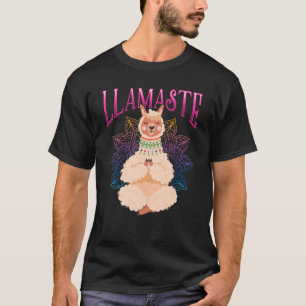 Camiseta Funny Llama Yoga Relaxando Animal de Meditação