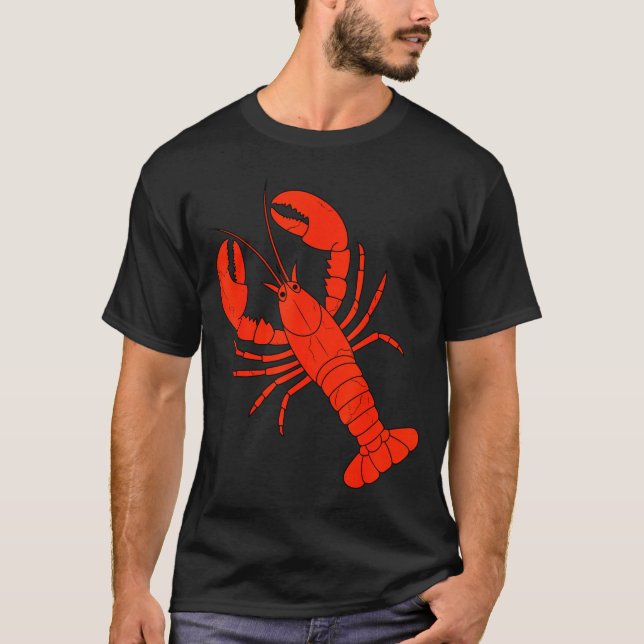 Camiseta Funny Lobster Design For Men Women Kids Animal Lob (Frente)