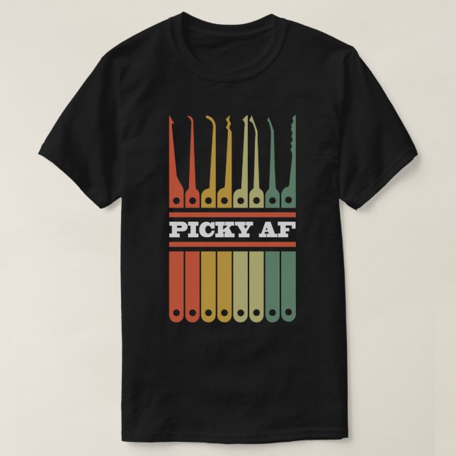Camiseta Funny Locksmith and Lockpicting Tools Escolha AF (Frente do Design)