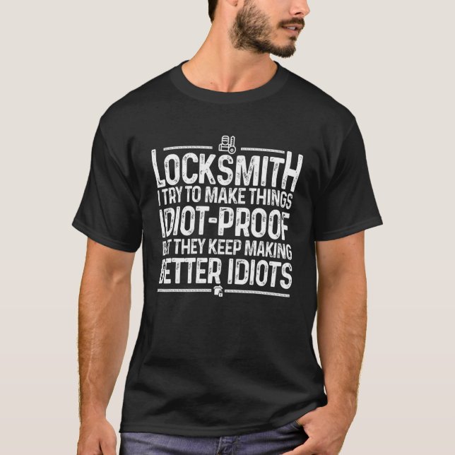Camiseta Funny Locksmith For Men Professional Locksmi (Frente)