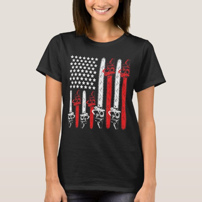 Camiseta Funny Logger Arborist Lumberjack Woodcutter Americ (Frente)