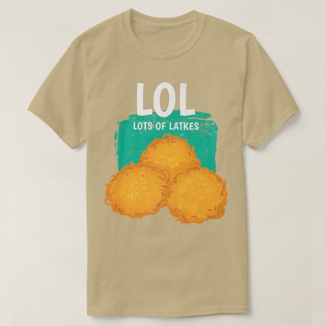 Camiseta Funny Lots Of Latkes Traditional Jewish Hanukkah  (Frente do Design)