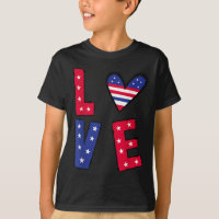 Funny Love American Flag Day Usa 4 De Julho Patri