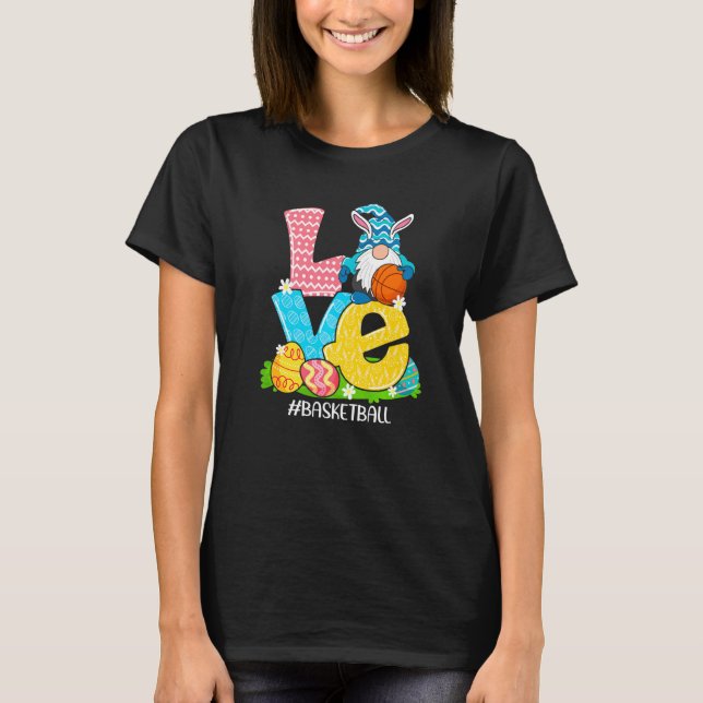 Camiseta Funny Love Basball Páscoa Gnome Ovo Bas (Frente)