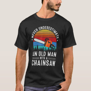 Camiseta Funny Lumberjack Art Men Pai Chainsaw Arborist Woo