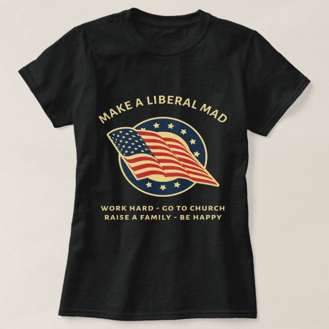 Camiseta Funny MAGA Conservador Republicano (Frente do Design)