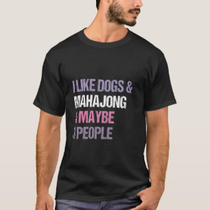 Camiseta Funny Mahjong e Dog Lover Idea u2013 Introdução H
