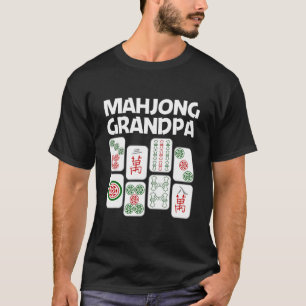 Camiseta Funny Mahjong Gift Vovô Pai Men Jogo do Azulejo