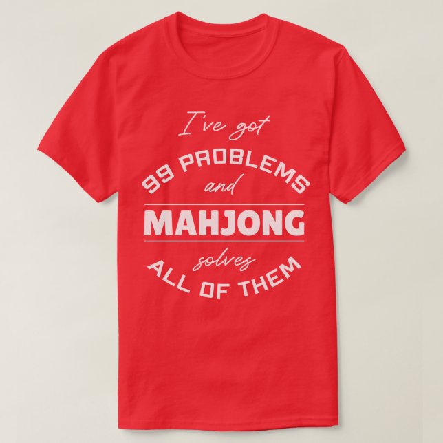 Camiseta Funny Mahjong Say (Frente do Design)