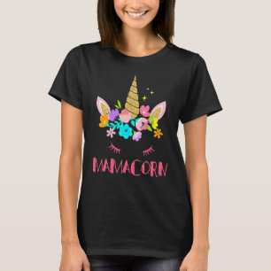 Camiseta Funny Mamacorn Unicorn Figurume Mãe Dia de as mães