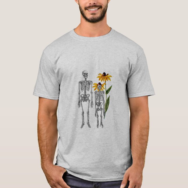 Camiseta Funny Man Chimpanzee Skeleton Black Eyed Susan (Frente)