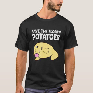 Camiseta Funny Manatee Salve Batatas Flutuantes Manato De C