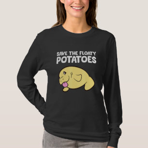 Camiseta Funny Manatee Salve Batatas Flutuantes Manato De C