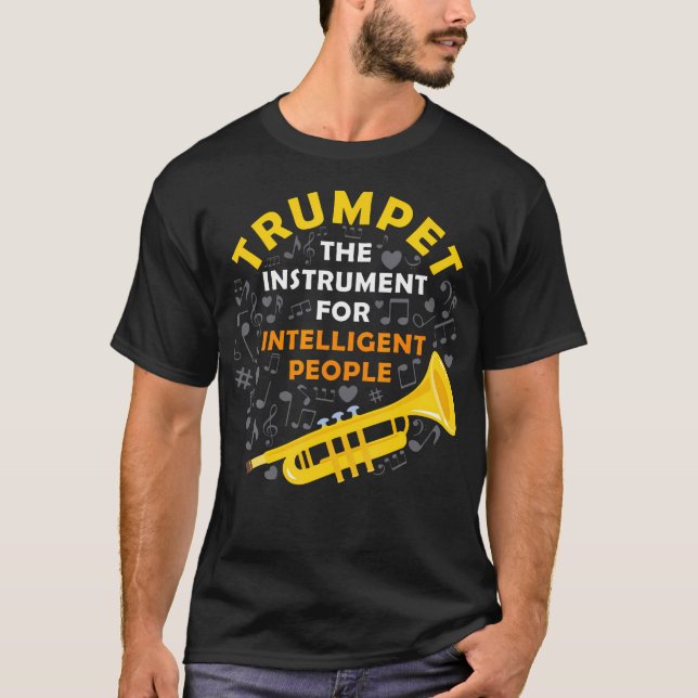 Camiseta Funny Marching Band Jazz Trumpet Brass Player Humo (Frente)