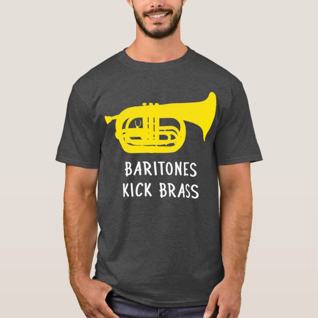 Camiseta Funny marching baritone  Baritones kick brass (Frente)