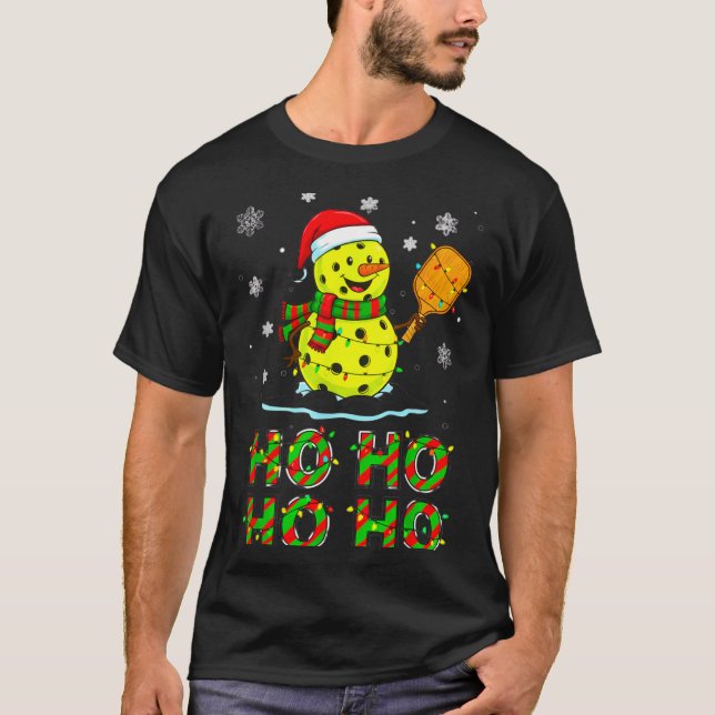 Camiseta Funny Matching Family Santa Ho Ho Ho Ckleball Chri (Frente)