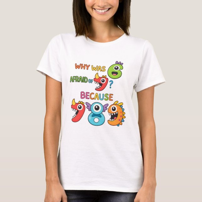 Camiseta Funny Maths 7 8 9 T Shirt for Teachers and Schools (Frente)