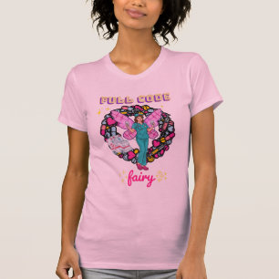 Camiseta Funny Med Scrub "Fada de Código de Cheio" Cute ER,