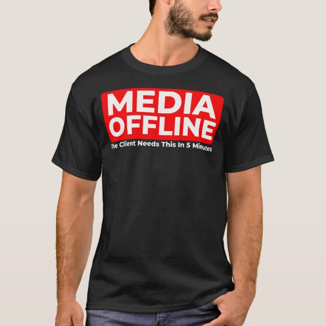 Camiseta Funny Media Offline Video Editor  (Frente)