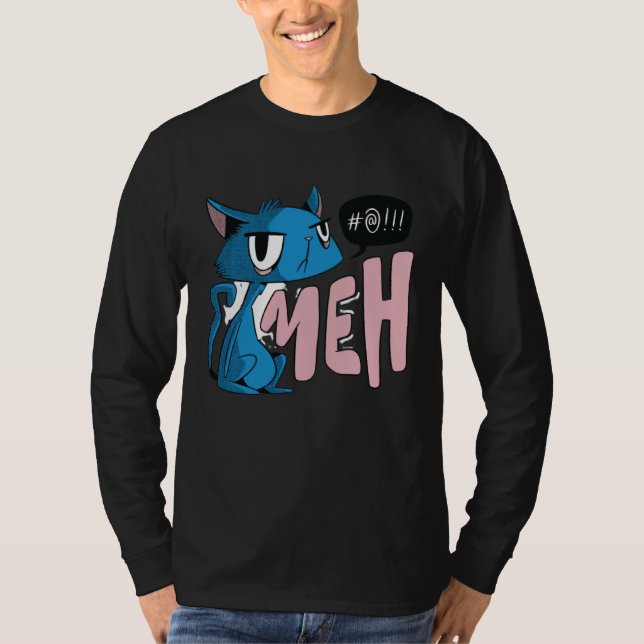 Camiseta Funny Meh Cat Gift for Cat Lovers (Frente)