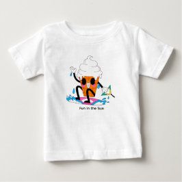 Camiseta Funny Melting Ice Cream Surfing – Cute Summer Cart