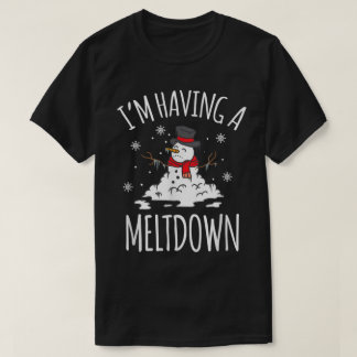 Camiseta Funny Melting Snowman Christmas Humor Design