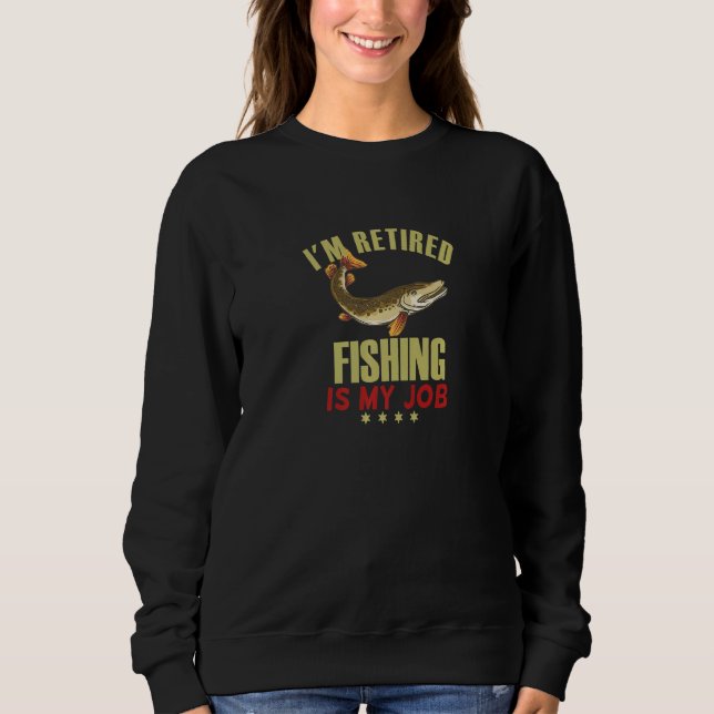 Camiseta Funny Men Women Gift I'm Retired Job Is Musky Fish (Frente)
