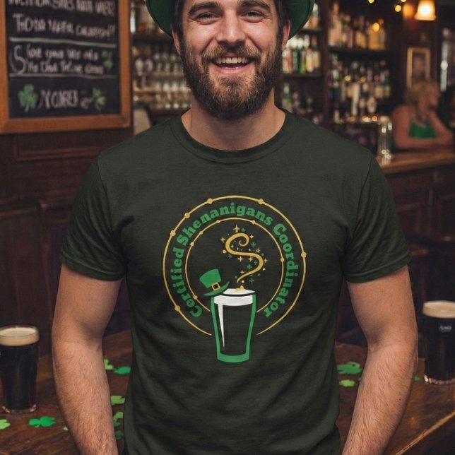 Camiseta Funny Men's St Patricks Day Shenanigans Team Tee (Criador carregado)