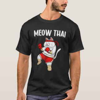 Camiseta Funny Meow Thai Design For Men Women Muay Thai Box