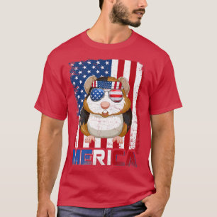 Camiseta Funny Merica Guinea Pig American Flag Patriotic 4t