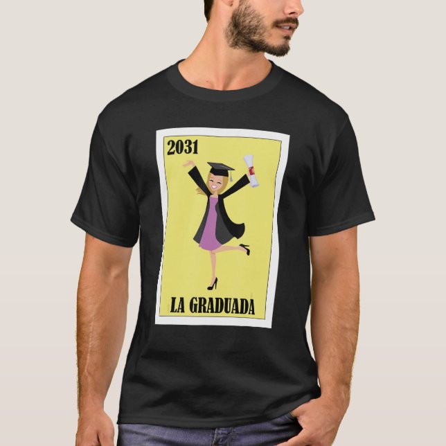 Camiseta Funny Mexican Design for Graduation - La Graduada  (Frente)