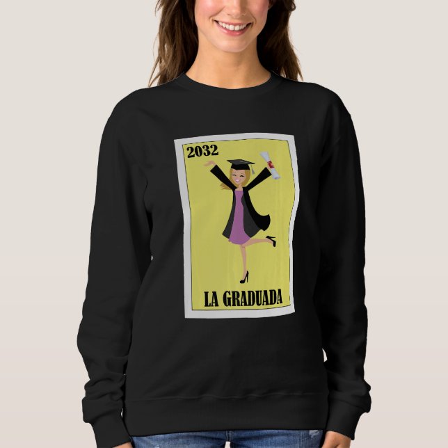 Camiseta Funny Mexican Design for Graduation - La Graduada  (Frente)