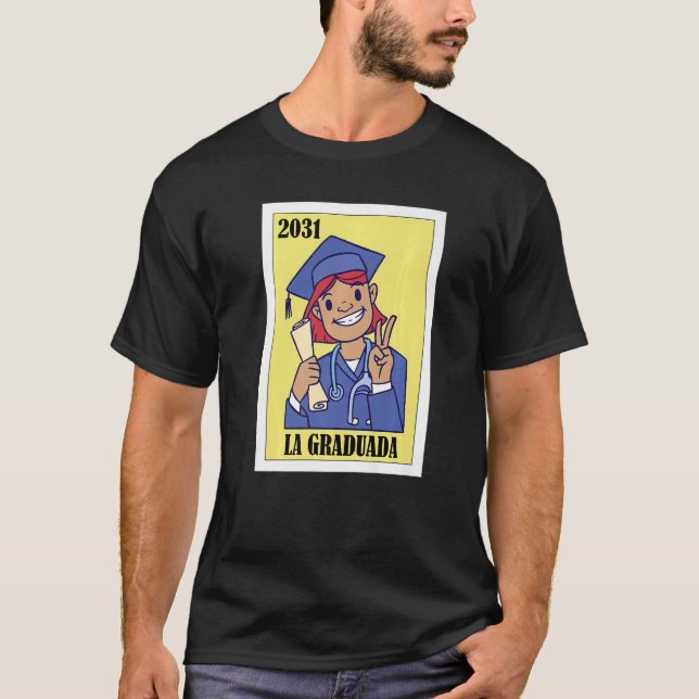 Camiseta Funny Mexican Design for Graduation - La Graduada  (Frente)