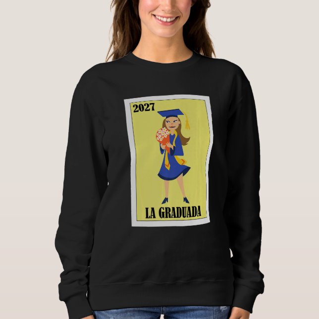 Camiseta Funny Mexican Design for Graduation - La Graduada  (Frente)