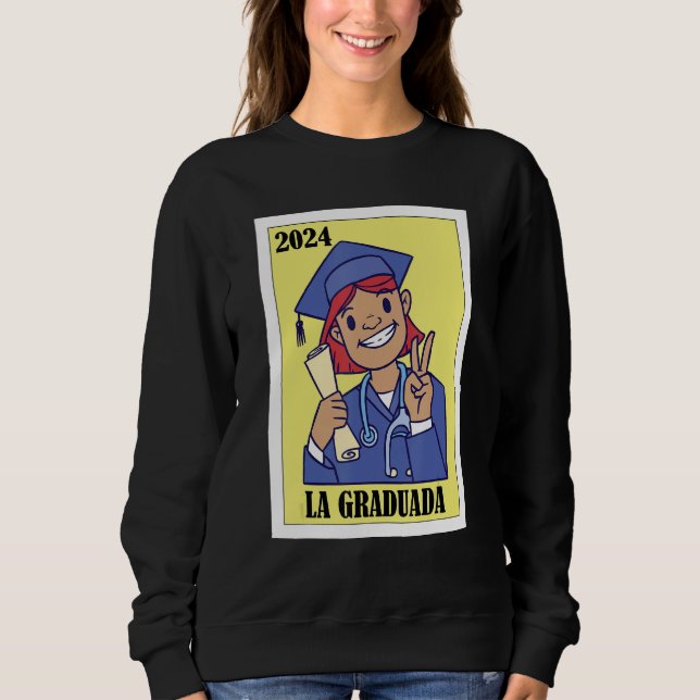 Camiseta Funny Mexican Design for Graduation - La Graduada  (Frente)
