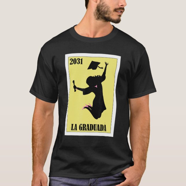 Camiseta Funny Mexican Design for Graduation - La Graduada  (Frente)