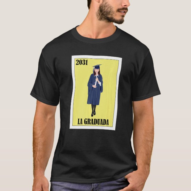 Camiseta Funny Mexican Design for Graduation - La Graduada  (Frente)
