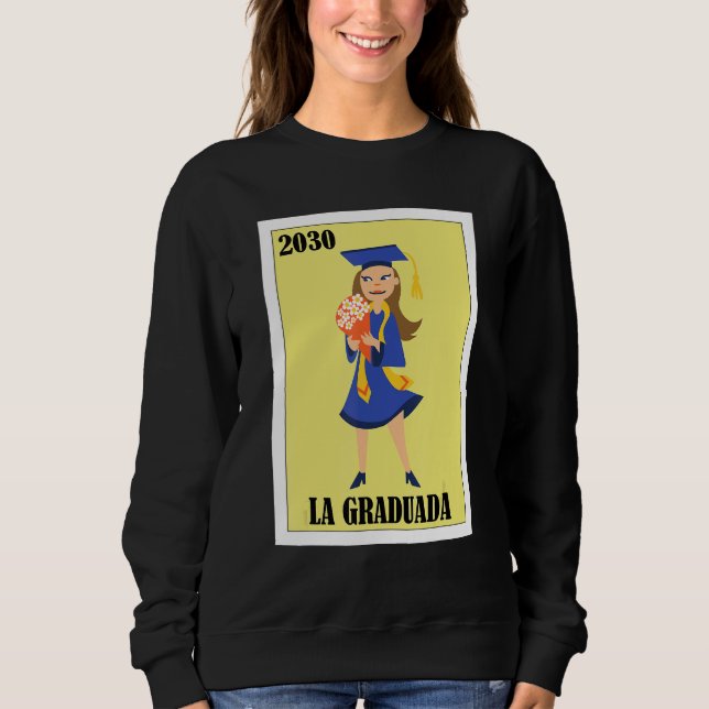 Camiseta Funny Mexican Design for Graduation - La Graduada  (Frente)