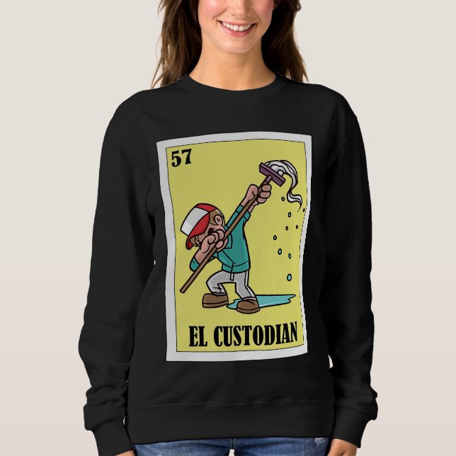 Camiseta Funny Mexican for Janitors  El Custodian (Frente)