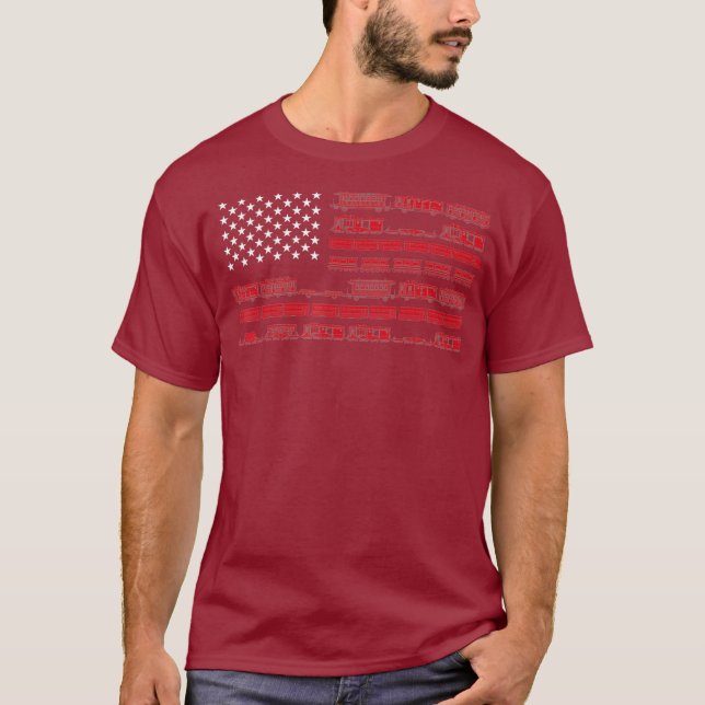 Camiseta Funny Model Railroad Train Worker Gift Cute EUA (Frente)